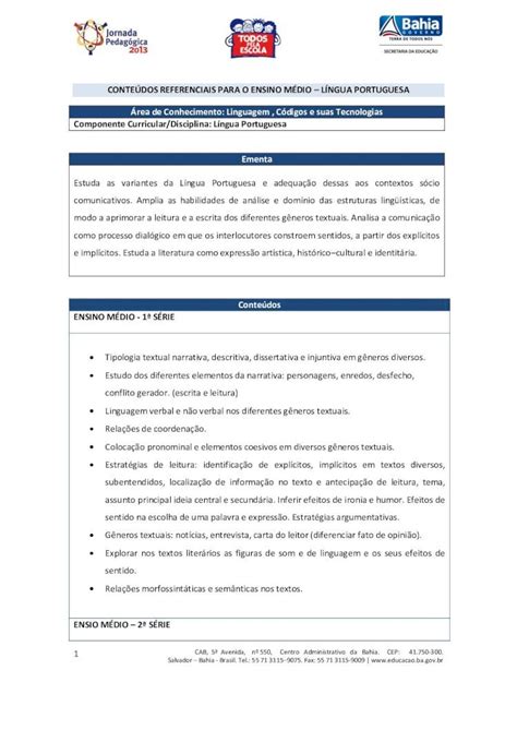 Pdf Ensino Medio Area De Linguagens Codigos E Suas Tecnologias