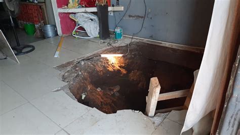 Viejo narcotúnel provoca socavón en casa de Culiacán con saldo de un