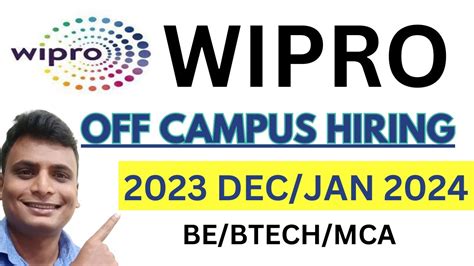 Wipro Hiring Fresher Test Date Jan Off Campus Hiring It