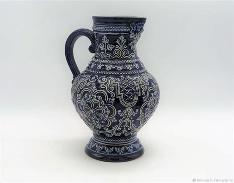 Винтаж: Старинный кувшин. Ваза. Фаянс. Ручная роспись. Франция купить в ...