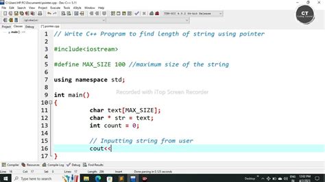 Write C Program To Find Length Of String Using Pointer ️ Cpp