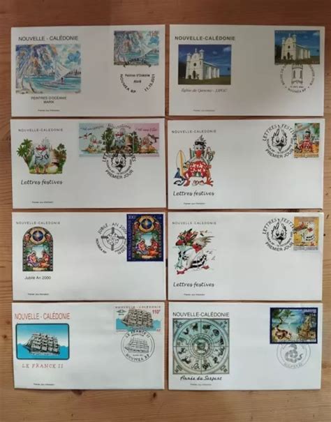 NOUVELLE CALÉDONIE LOT de 16 enveloppes Année 2001 1er jour Timbre