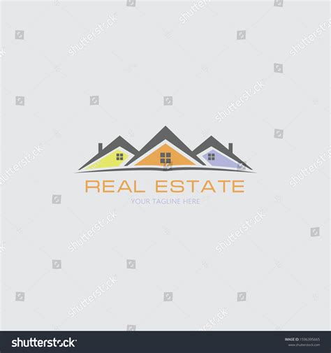 Colorful Mortgage Real Estate Logo Template Stock Vector Royalty Free