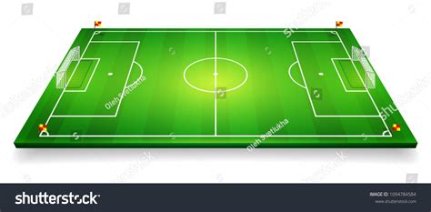 Perspective Vector Illustration Football Field Soccer Stock Vector ...