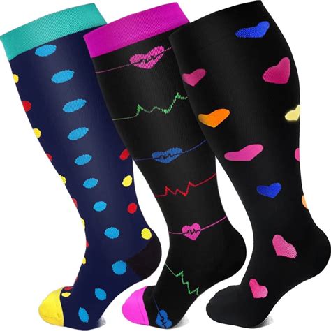 Pairs Plus Size Compression Socks For Women And Men Wide Calf