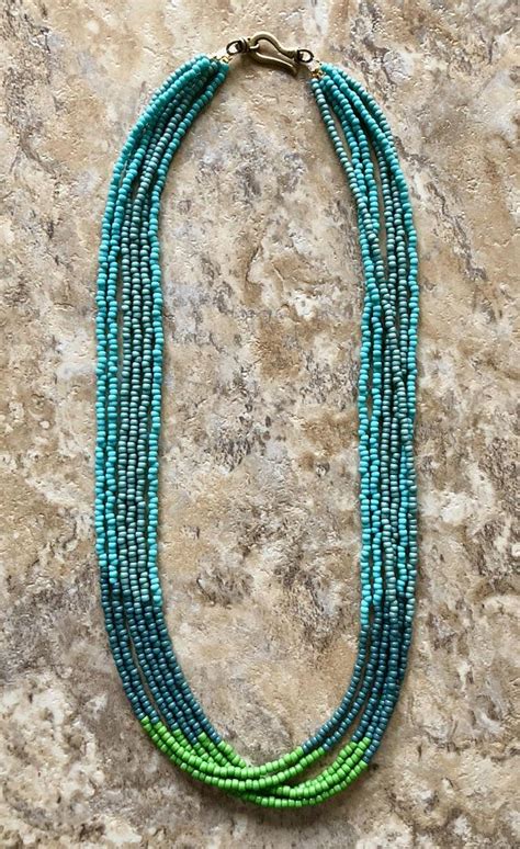 Multi Strand Seed Bead Necklace Beaded Necklace Jewelry Making Necklace Beaded Jewelry