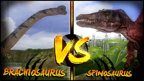 Dinosaur Battles Brachiosaurus Vs Spinosaurus Jurassic Park