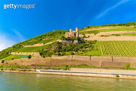 Ancient German Fortress Ruins Of Ehrenfels Castle In Ruedesheim Am