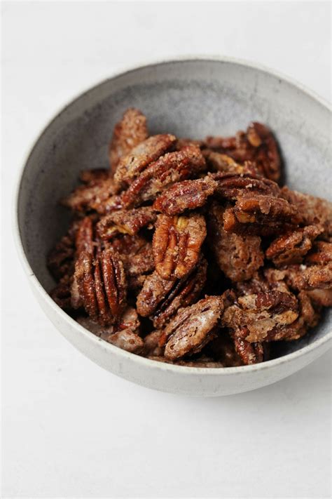 Crispy Baked Vegan Candied Pecans The Full Helping