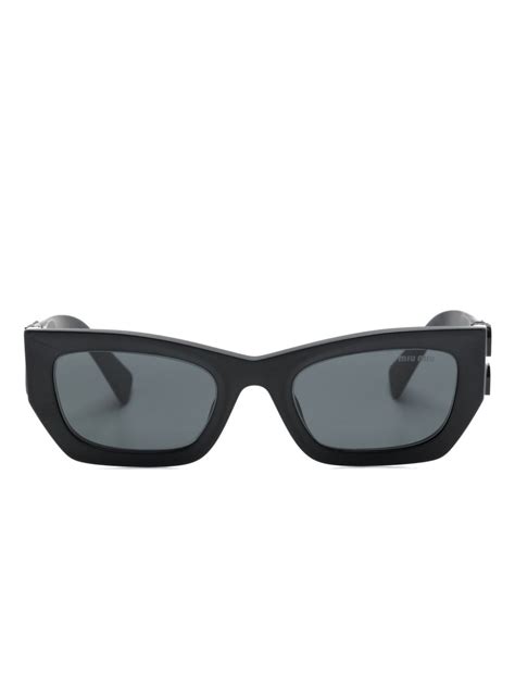 Miu Miu Eyewear Glimpse Rectangle Frame Sunglasses Farfetch