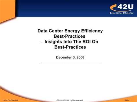 Data Center Energy Efficiency Best Practices