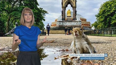 Weather Picture With Sally Squirrel Uk Itv London Weather 1st