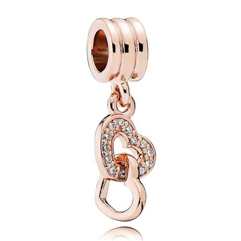 Pandora Rose Interlocked Hearts Charm Cz More Pandora Charms Rose