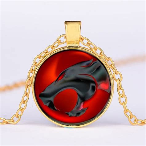 Thundercats Pendant Necklace Eye Of Thundera Gold Alloy Metal Chain