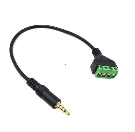 Qaoquda Gold Plated 3 5mm 1 8 4 Pole Stereo TRRS Audio Balanced Male