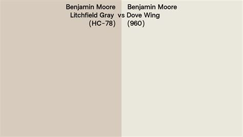 Benjamin Moore Litchfield Gray Vs Dove Wing Side By Side Comparison