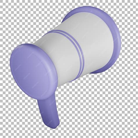 Premium Psd Purple Megaphone Back View With Transparent Background