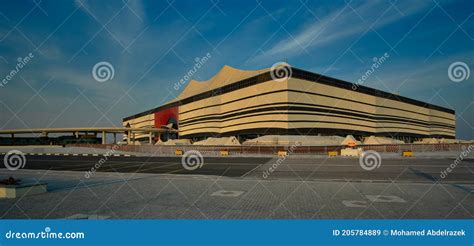 Al-Bayt Stadium In Al Khor , Qatar Daylight View Showing The Exterior ...