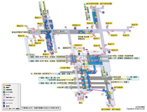 仙台駅の構内図 駅の情報 ジョルダン