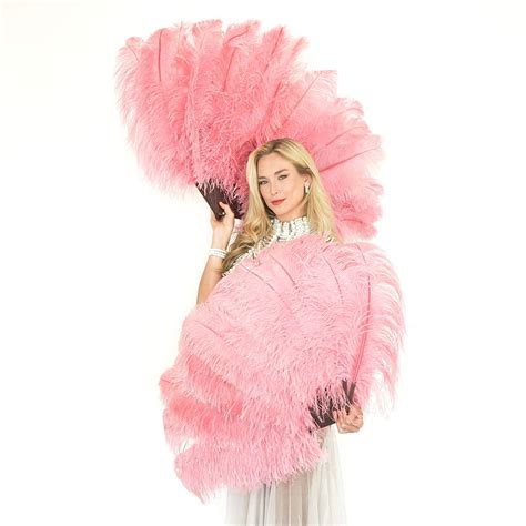 Ostrich Feather Fan With Prime Ostrich Femina Feathers Met Gala Potpou