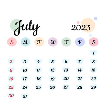 Calendrier Conception De Juillet Png Calendrier Calendrier