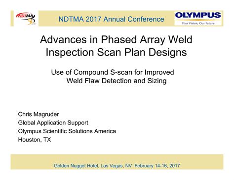 Advances In Phased Array Weld Inspection Scan Plan Designspdf