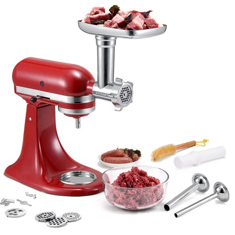 Snapklik.com : Metal Food Grinder Attachments For KitchenAid Stand Mixers, Meat Grinder, Sausage ...