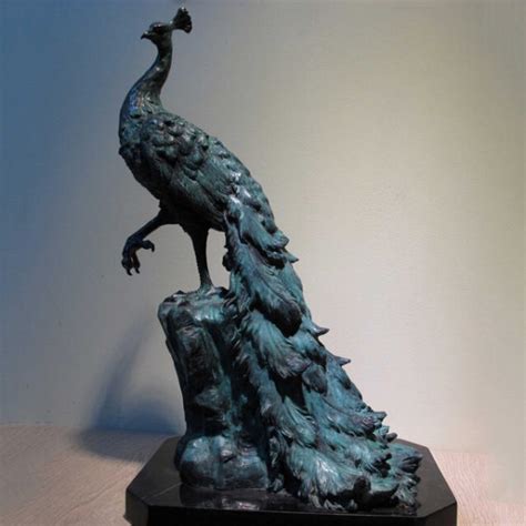 Bronze Peacock Sculpture - www.onlyartsculpture.com