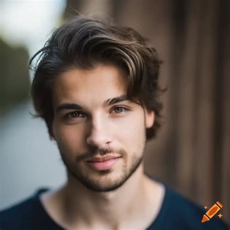 Portrait Of A Handsome Young Man With Blue Eyes On Craiyon