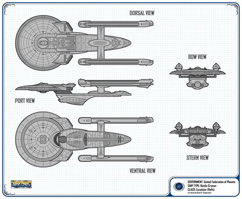 Excelsior Class Starship Schematics