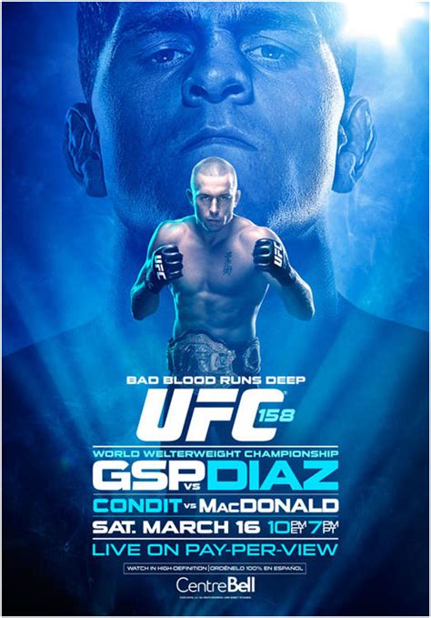 Photo Ufc 158 Gsp Vs Diaz Official Poster Ufc News