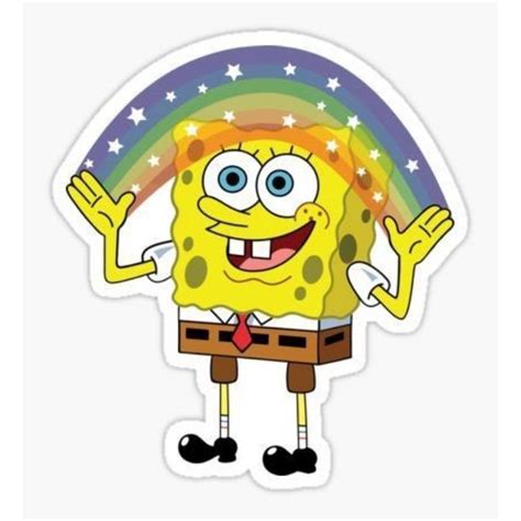 Adesivo Bob Esponja Fofo Cute Orgulho Lgbt Arco Iris Shopee Brasil