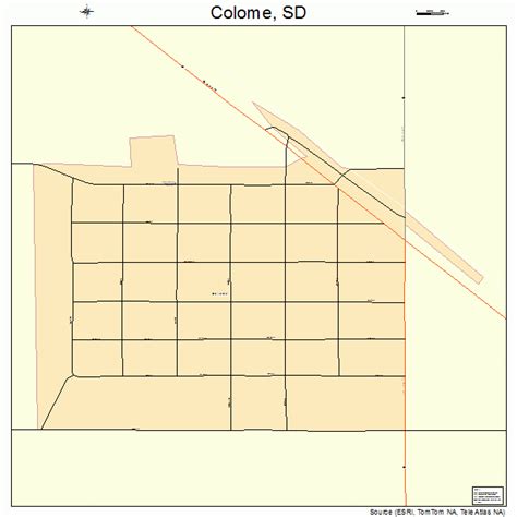 Colome South Dakota Street Map 4613300