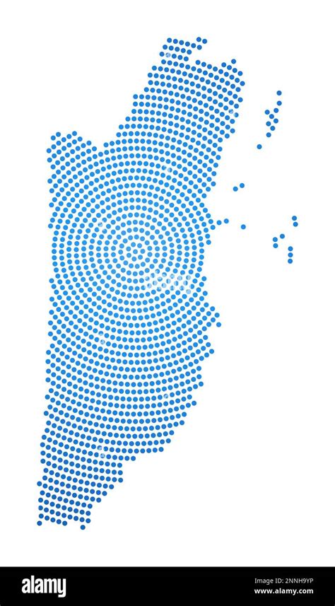 Mapa De Puntos De Belice Forma De Estilo Digital De Belice Icono