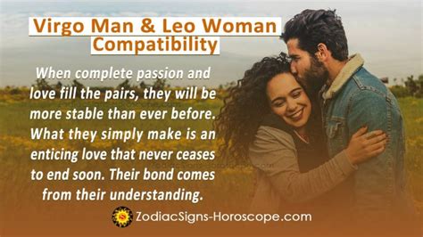 Virgo Man And Leo Woman Compatibility In Love And Intimacy Zodiacsigns