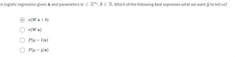 Answered In Logistic Regression Given X And Bartleby