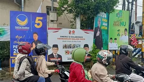 Belum Masa Kampanye Banner Dukungan Pemilu Sudah Bertebaran Radar Malang