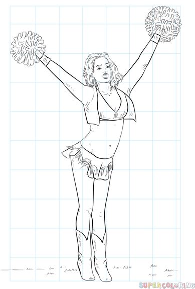 How to draw a cheerleader | Step by step Drawing tutorials