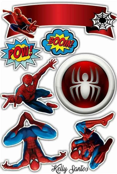 Printable Pdf Spiderman Cake Topper Printable