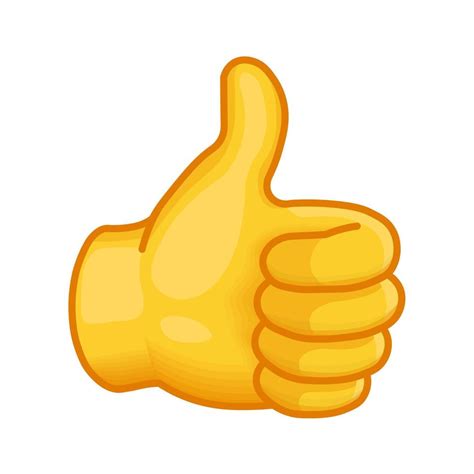 Gesture Okay Or Thumb Up Large Size Of Yellow Emoji Hand 16887478