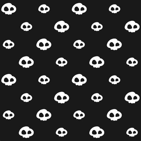 Premium Vector Hand Drawn Skull Vector Halloween Seamless Pattern