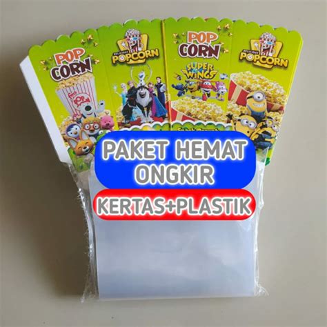 Jual Kertas Dan Plastik Popcorn X Cm Banyak Gambar Box Popcorn