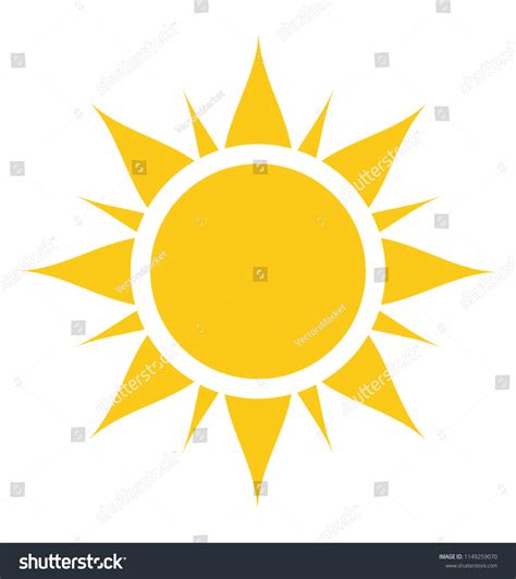 Bright Yellow Sun Sun Sun Rays Stock Vector Royalty Free 1149259070