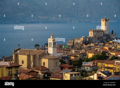 Malcesine Lake Garda Veneto Italy Stock Photo Alamy