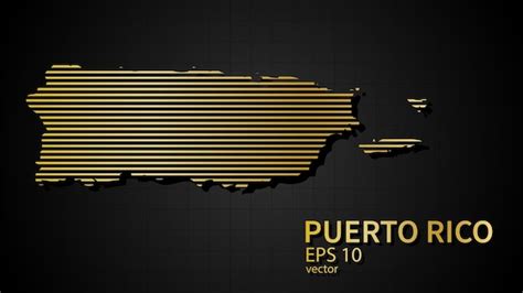 Premium Vector Vector Gold Map Of Puerto Rico Futuristic Modern