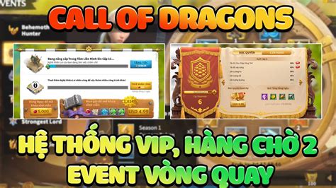 Call of Dragons Nên Tiêu Gem Vào Đâu VIP Mở Khóa Hàng Chờ Xây