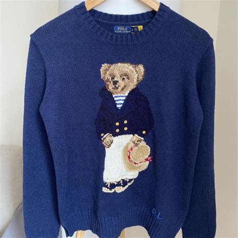 Polo Ralph Lauren Womens Bear Teddy Jumper Sweater Depop