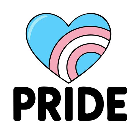 Transgender Pride Heart Illustration A vibrant graphic featuring a