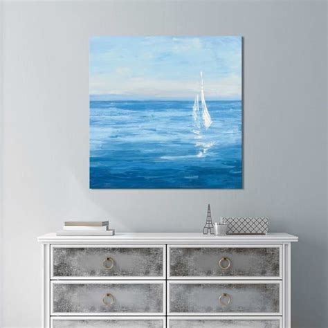 Open Sail With Turquoise Ii By Julia Purinton Print On Canvas Bed