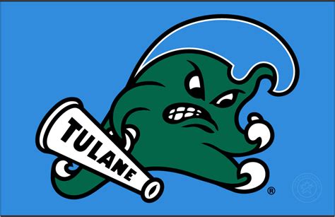 Tulane Green Wave Logo - Primary Dark Logo - NCAA Division I s-t (NCAA ...